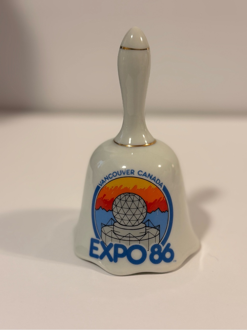 Expo 86 Vancouver Canada Souvenir Porcelain Bell - Like New